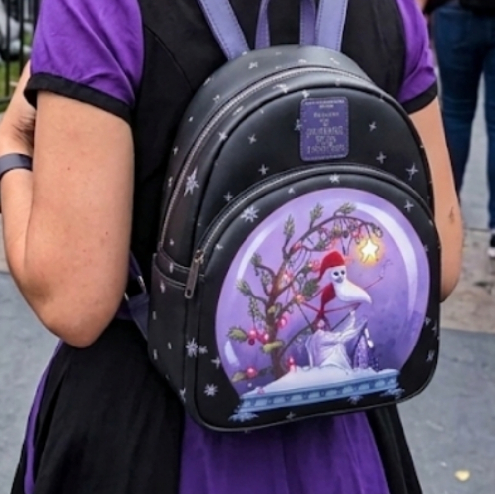 Loungefly Black and Purple The Nightmare Before Christmas Mini Backpack